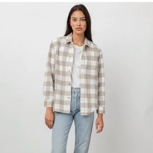 Rails Trip Shirt Jacket Ivory Rain Size Large NWT